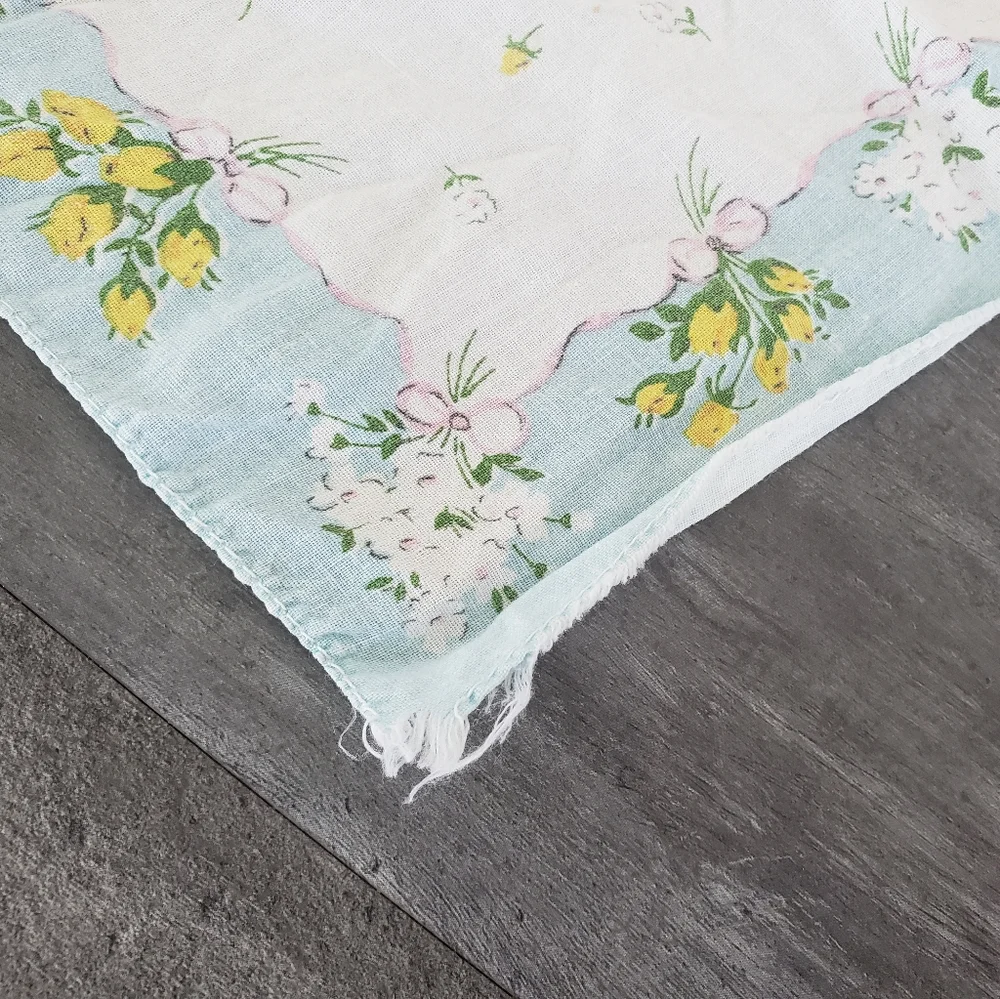 Multicolored Floral Vintage Hankerchief